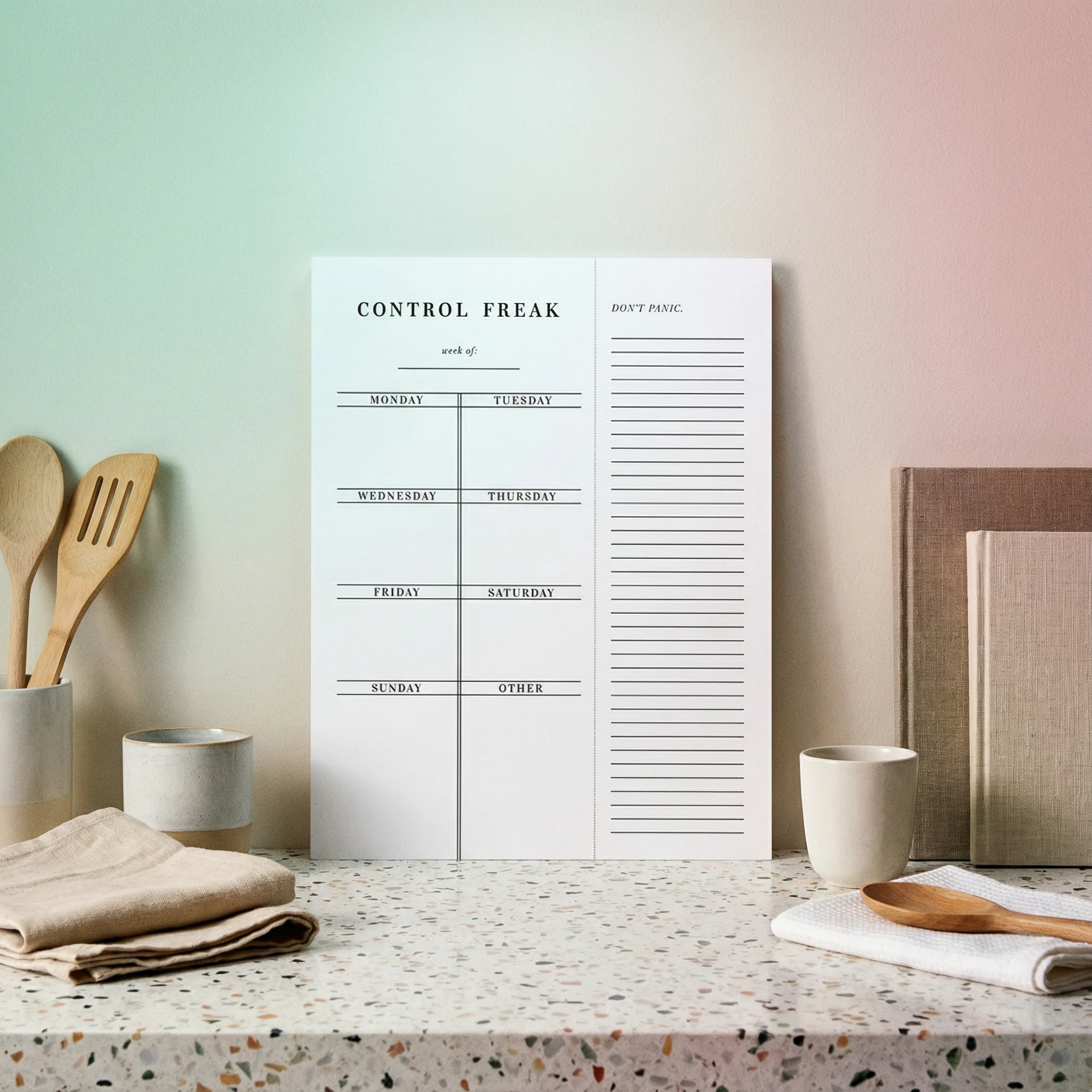 Control Freak Weekly List Notepad | 8.5" x 11" Desk Planner - Image 8