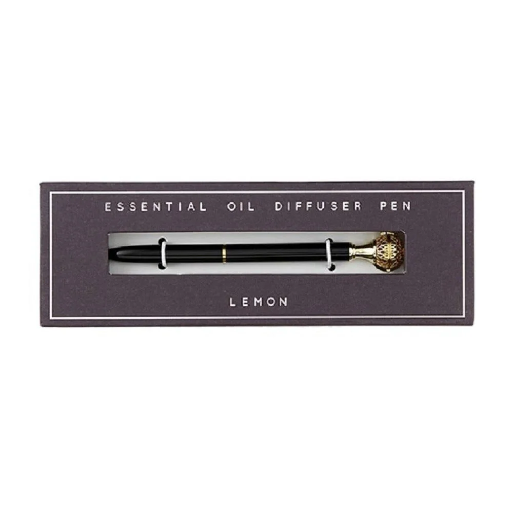 Essential Oil Diffuser Pen in Lemon | Includes 1 ml of Essential Oil and 2 Lava Beads | Refillable - Image 5