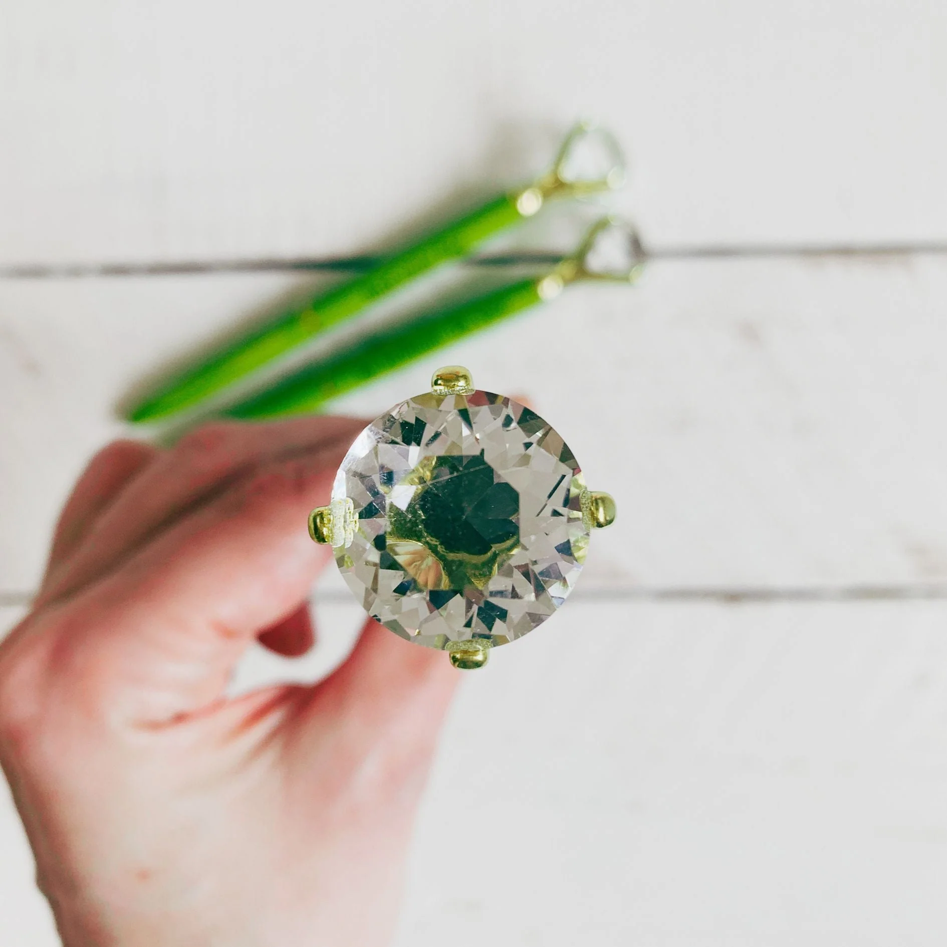 Future Is Female Chartreuse Green Gem Pen | Giftable Single Pen | Novelty Office Desk Supplies - Image 3