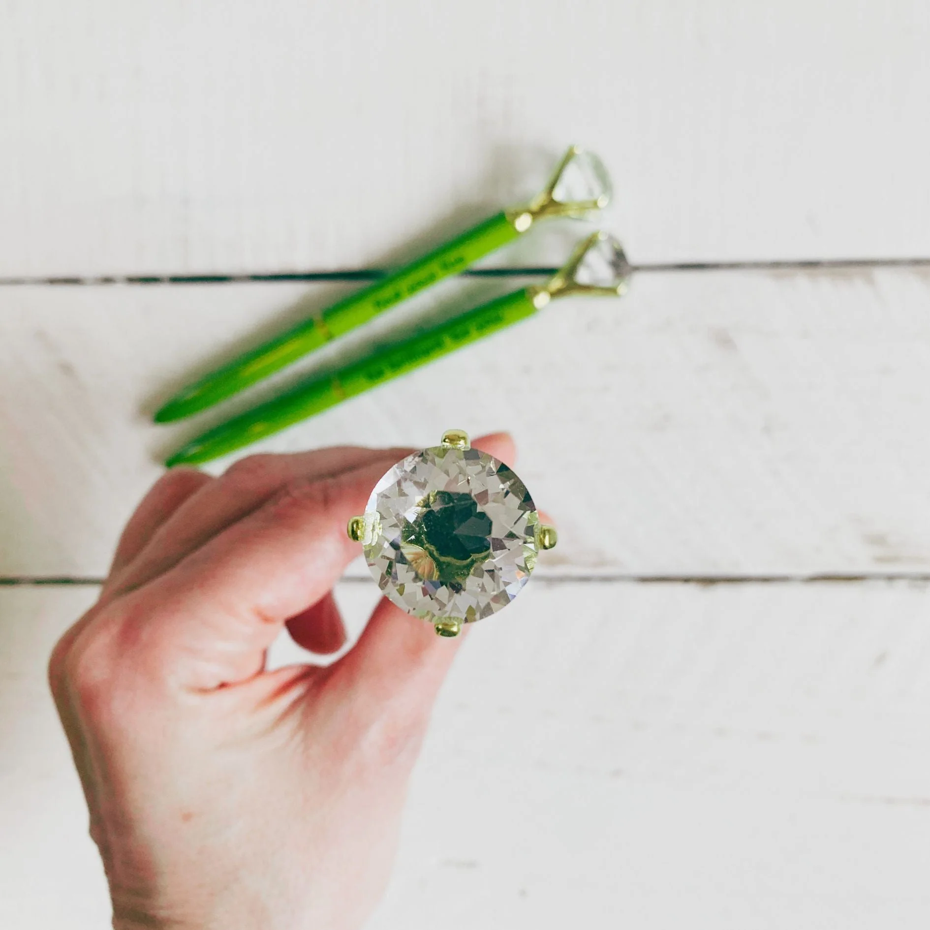 Future Is Female Chartreuse Green Gem Pen | Giftable Single Pen | Novelty Office Desk Supplies - Image 7