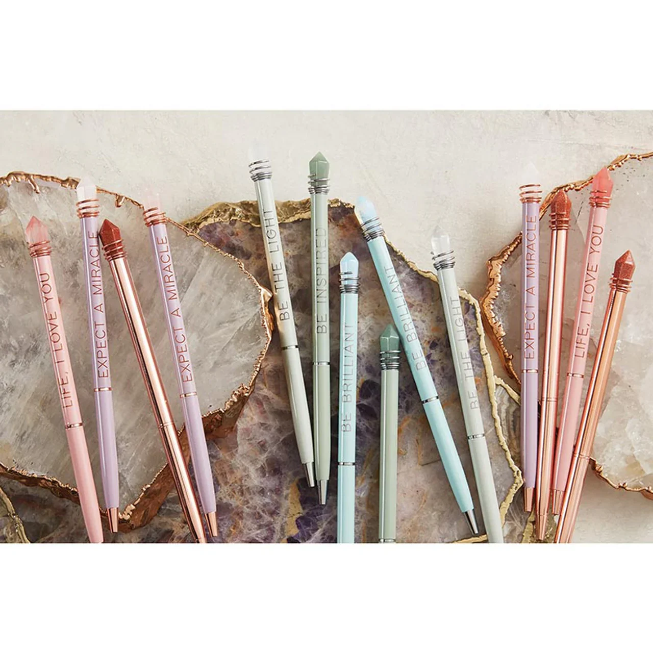 Good Energy Quartz Crystal Pens in Gray, Amethyst, Clear, Opal and White - Image 10