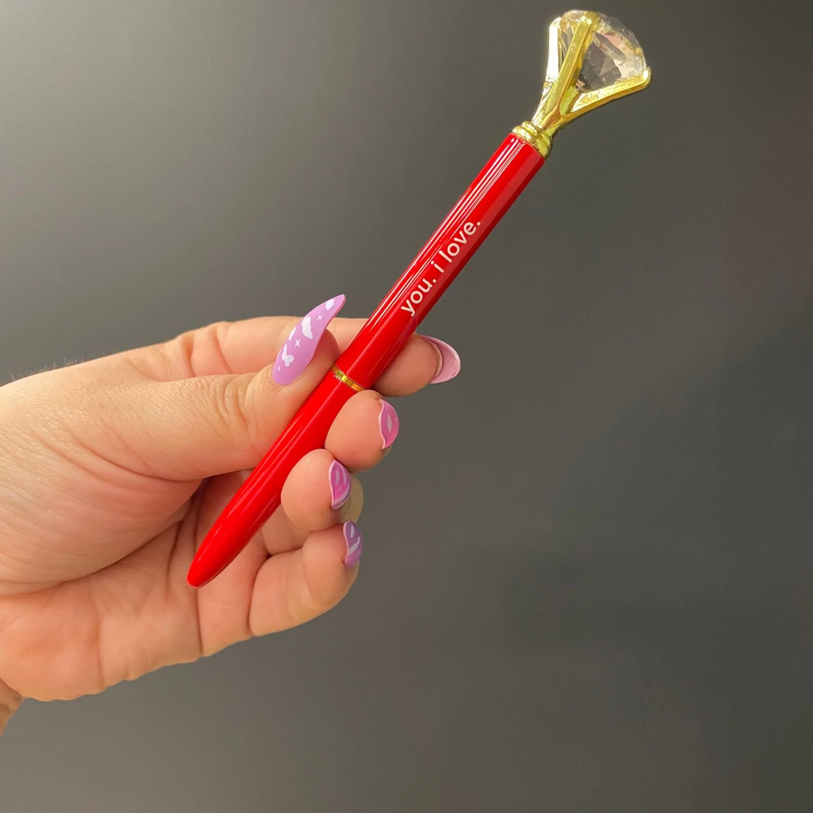 Haute Lips Red Gem Pen Set of 6 | Giftable Quote Pens | Novelty Office Desk Supplies - Image 6