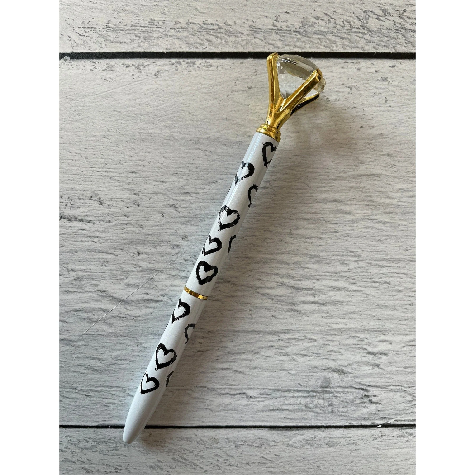 Heart Gem Pen in Gift Box | Jewel-Topped Gift Pen | Box Reads "Sealed with a Kiss" - Image 5