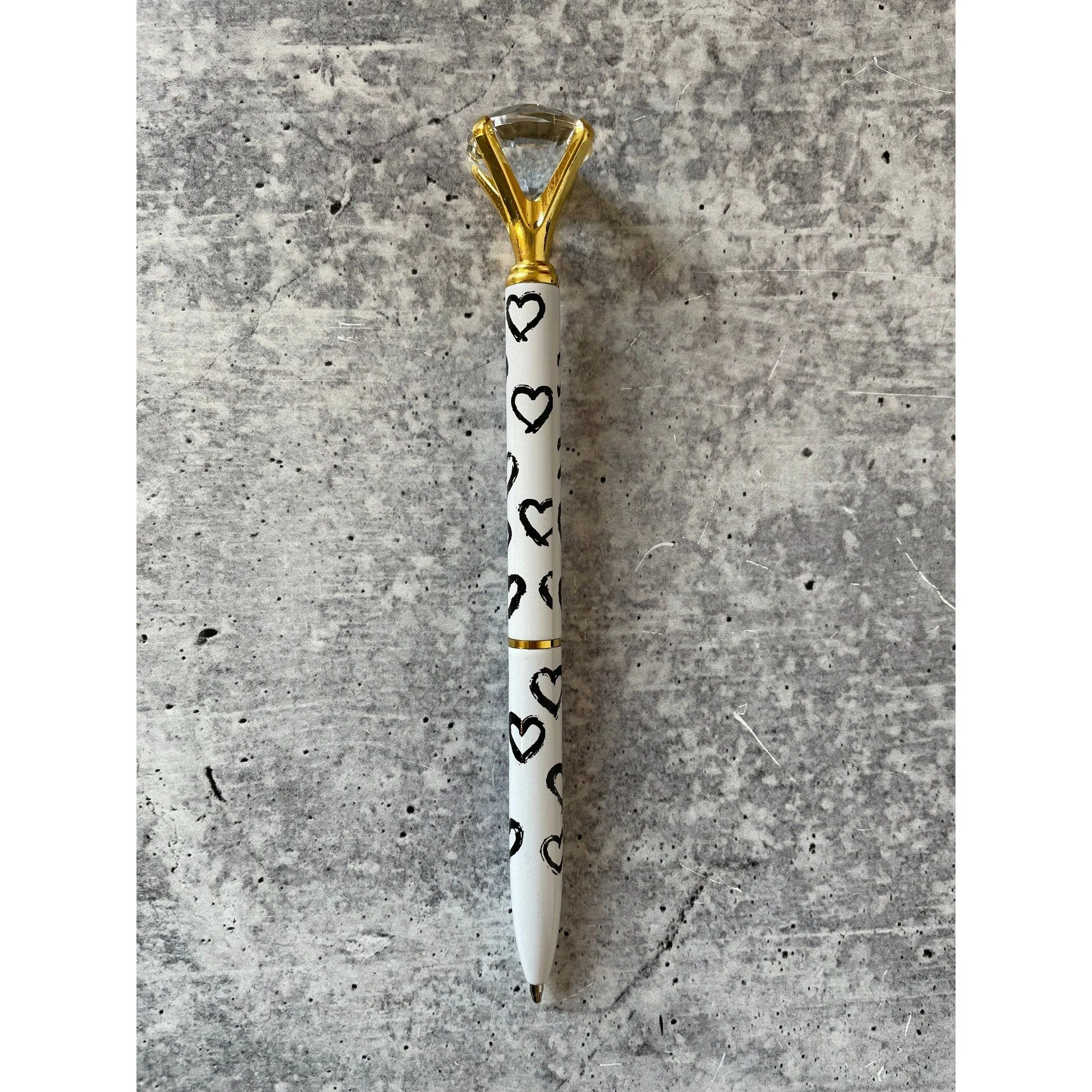 Heart Gem Pen in Gift Box | Jewel-Topped Gift Pen | Box Reads "Sealed with a Kiss" - Image 6