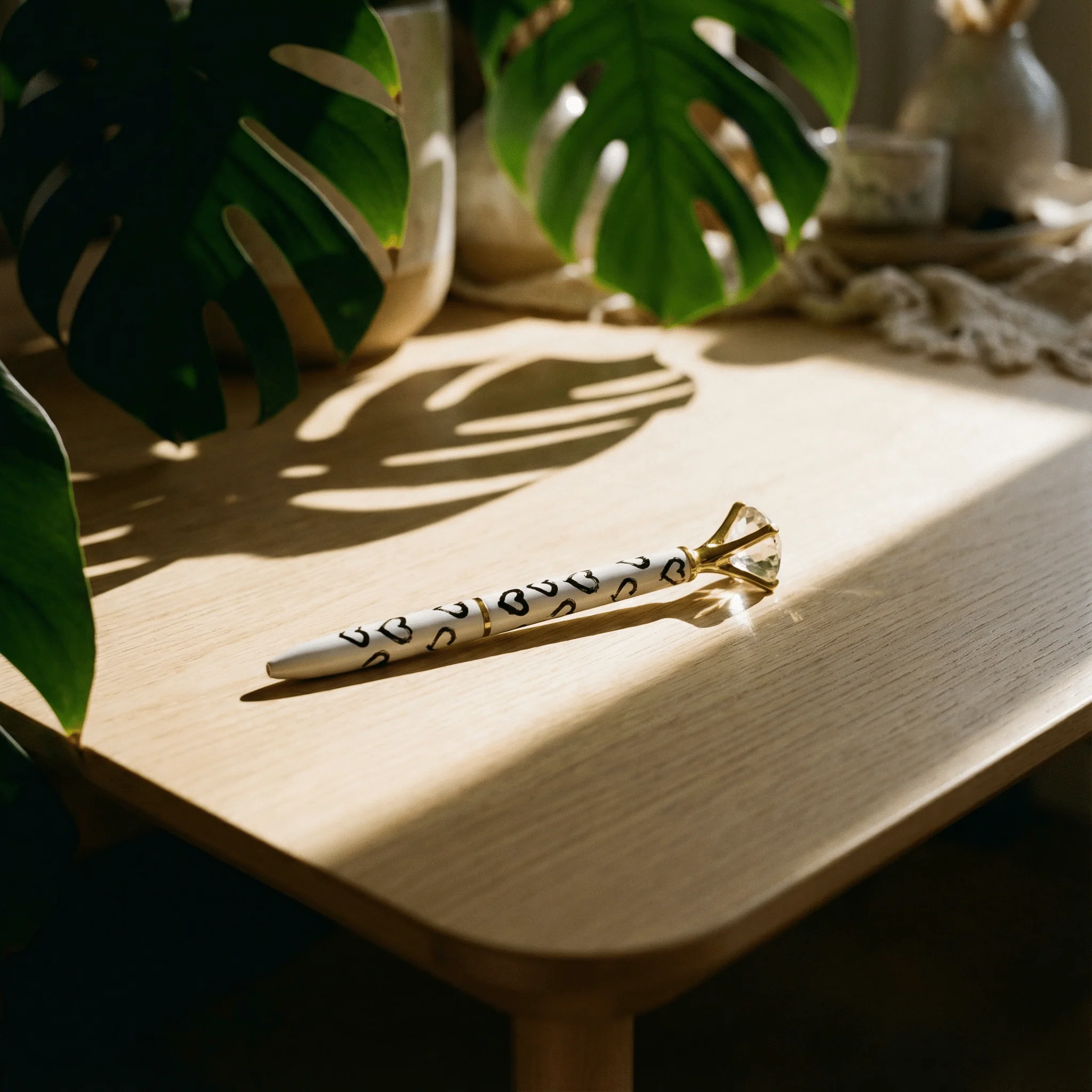 Heart Gem Pen in Gift Box | Jewel-Topped Gift Pen | Box Reads "Sealed with a Kiss" - Image 9