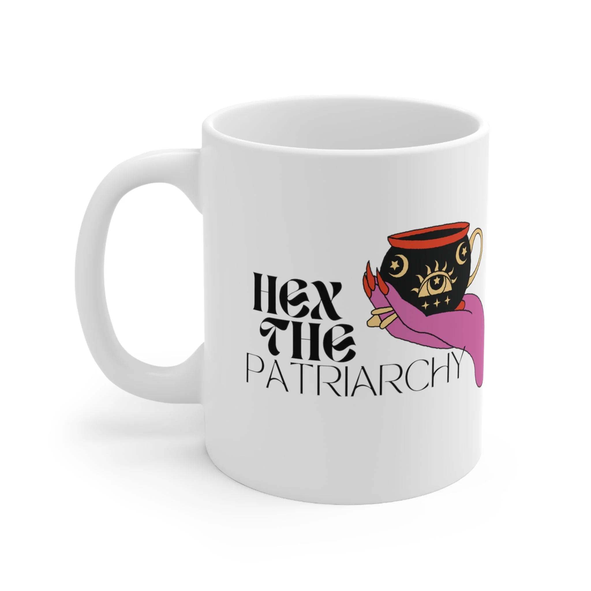 Hex the Patriarchy Ceramic Mug 11oz - Image 3