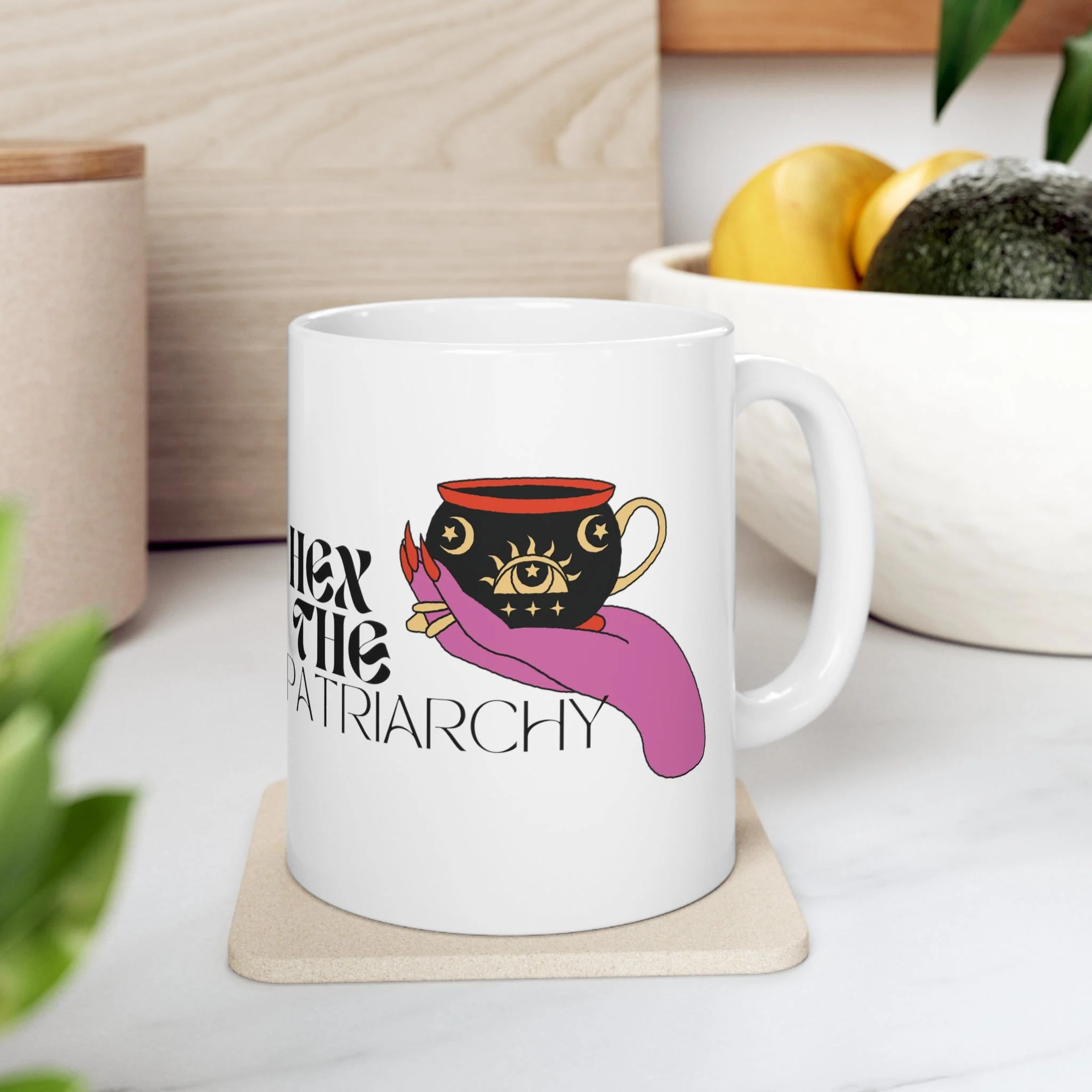 Hex the Patriarchy Ceramic Mug 11oz - Image 7
