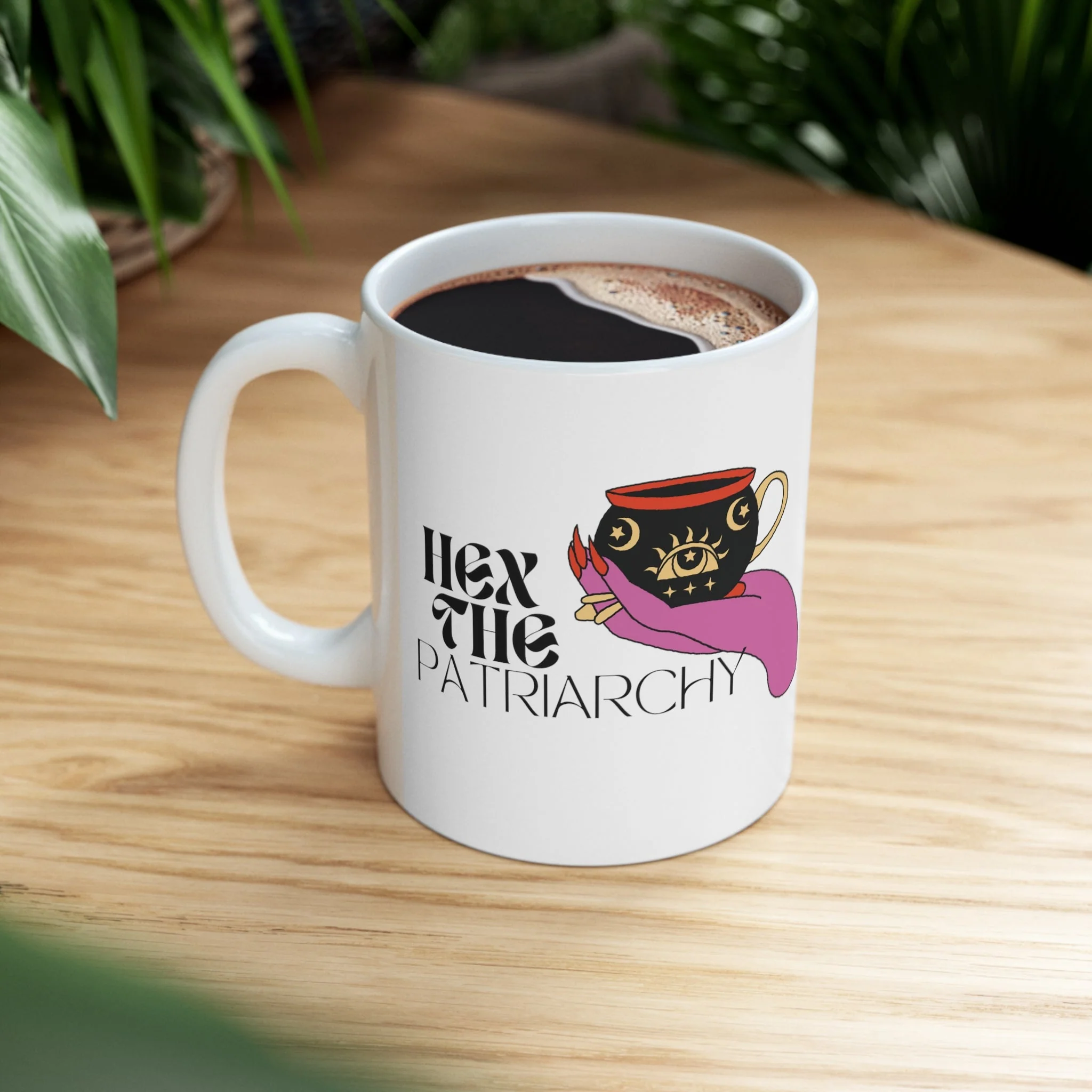 Hex the Patriarchy Ceramic Mug 11oz - Image 8