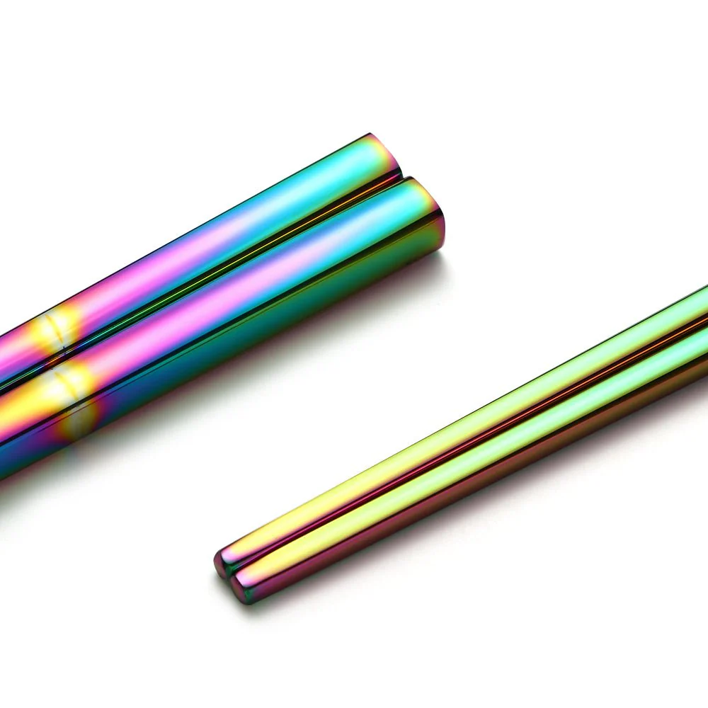 Holographic Rainbow Chopsticks in Stainless Steel - Image 3