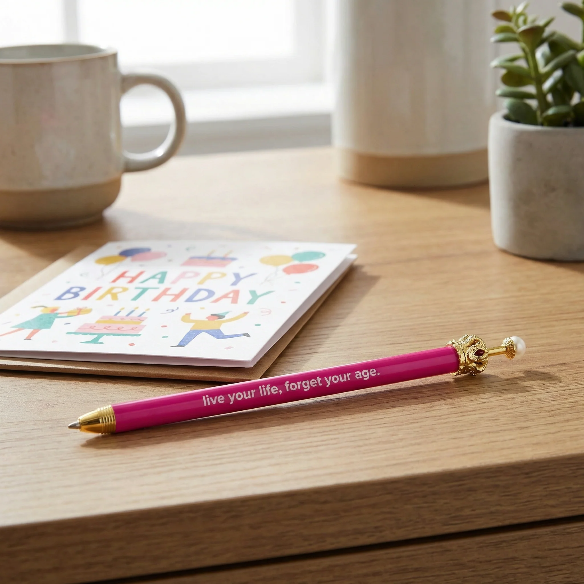 Get Your Party Pants On! Birthday Hot Pink Crown Pen Set of 12 | Giftable Quote Pens | Gift for Her - Image 4