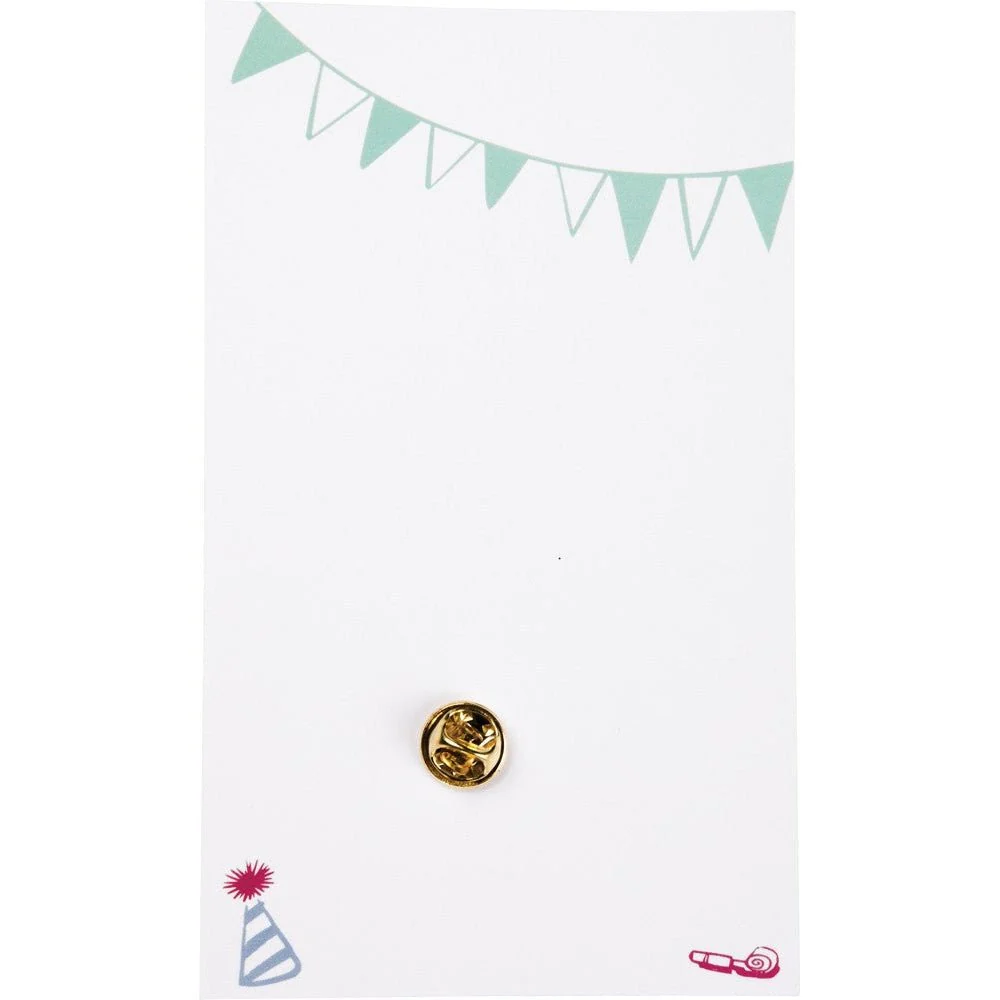 I Hope Your Birthday Is Lit Cake Enamel Pin on Gift Card - Image 5