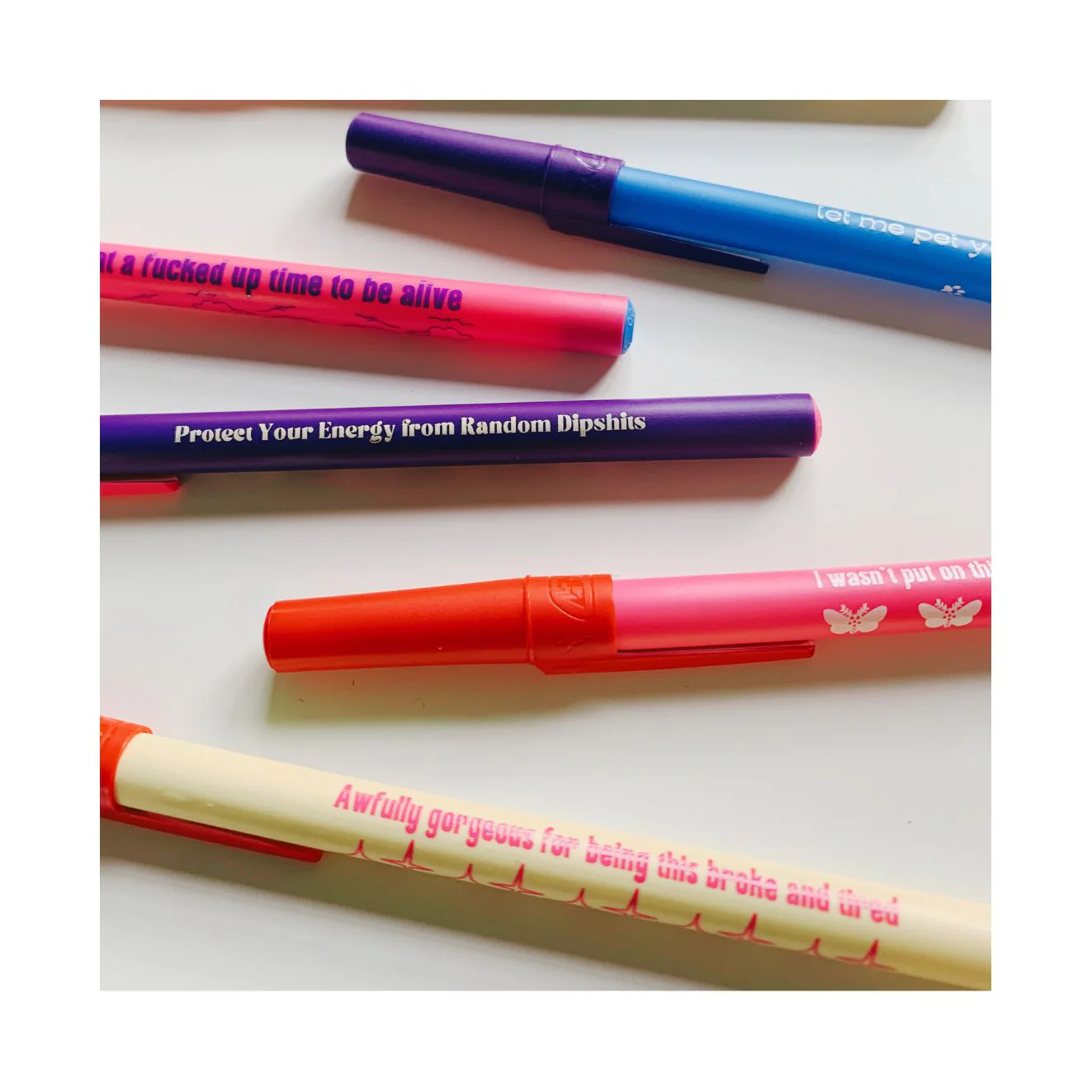 I Wasn't Put On This Earth To Do Emails and Housework Ballpoint Pen in Pink | Gen Z Aesthetic Blue Ink - Image 8