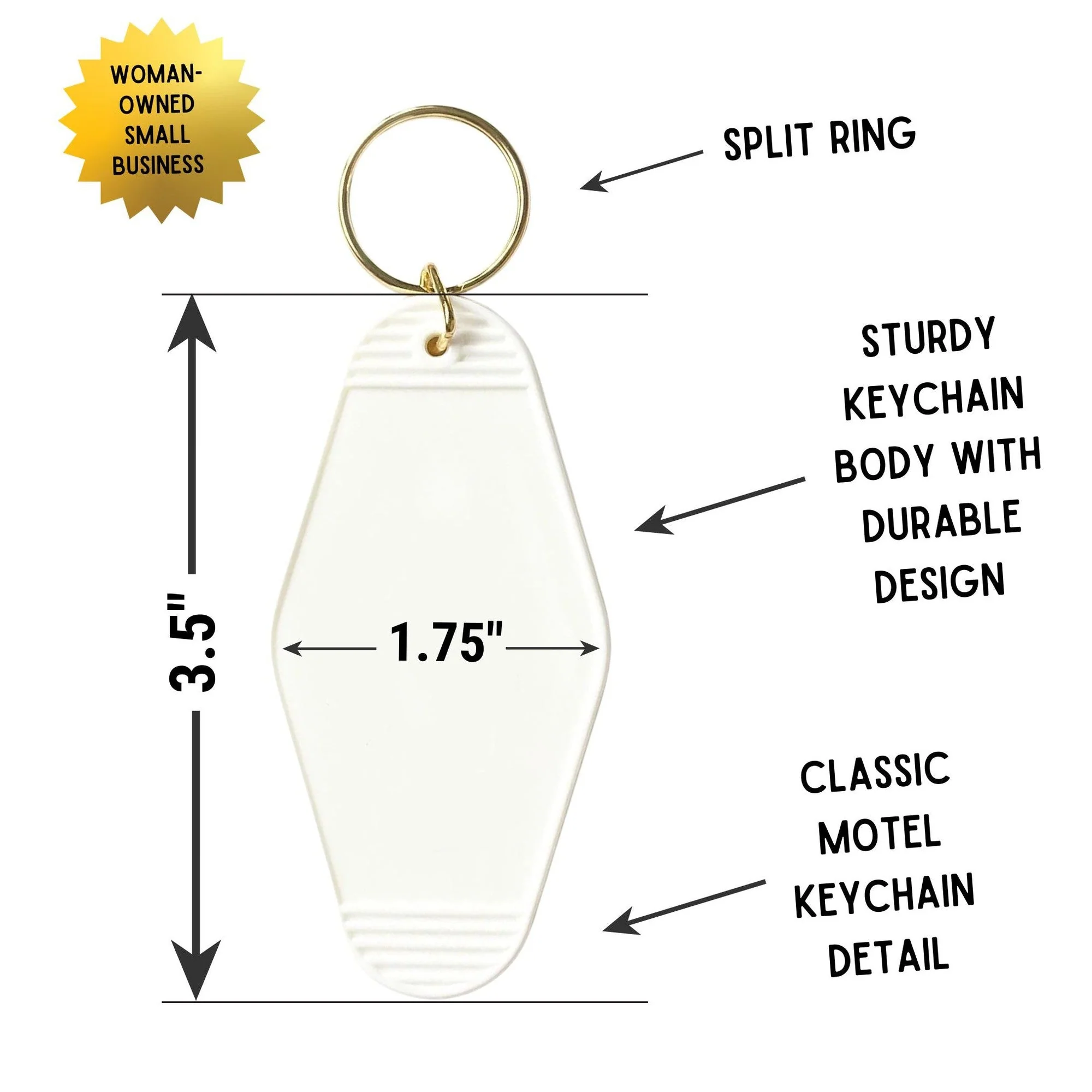 I'm Poly and Yes We Have a Shared Google Calendar Motel Style Keychain in White and Gold | Polyamory Themed Funny Key Tag - Image 6