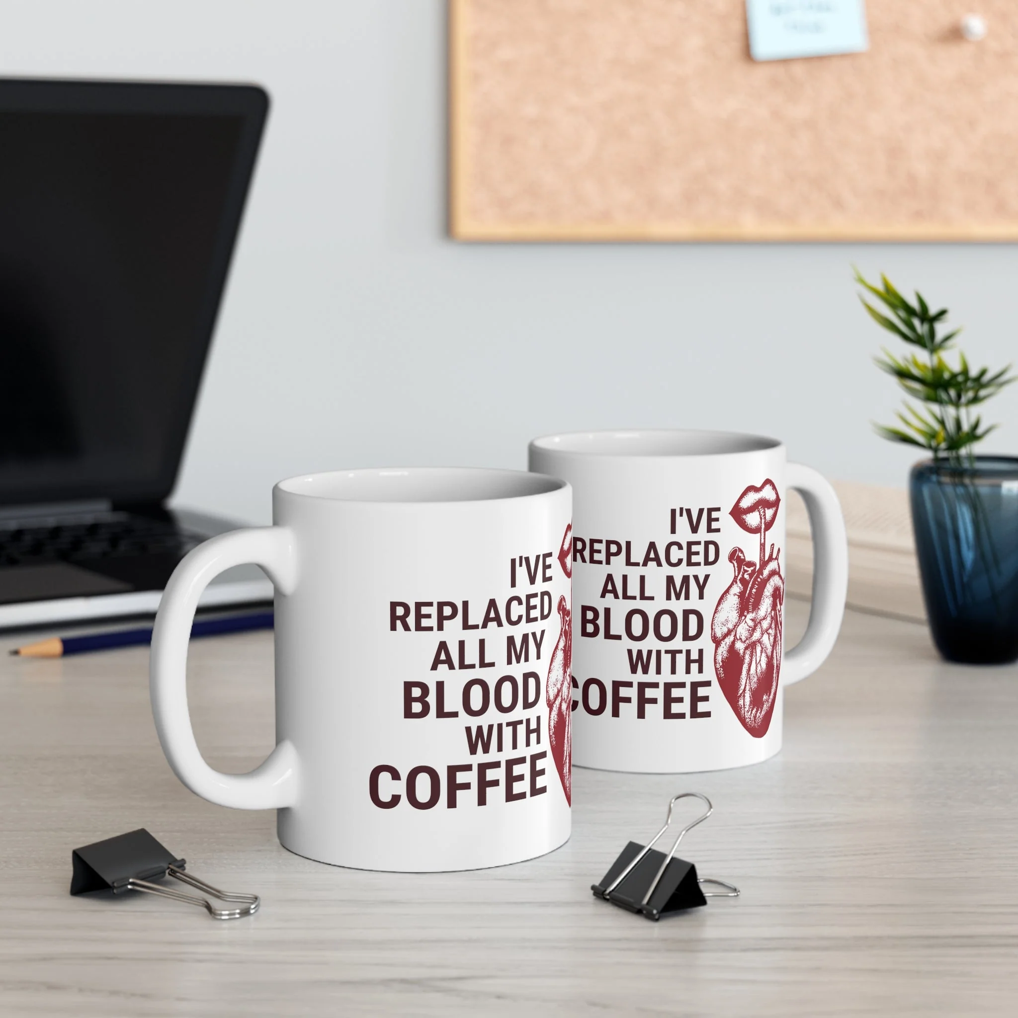 I've Replaced All My Blood With Coffee Ceramic Mug 11oz - Image 5