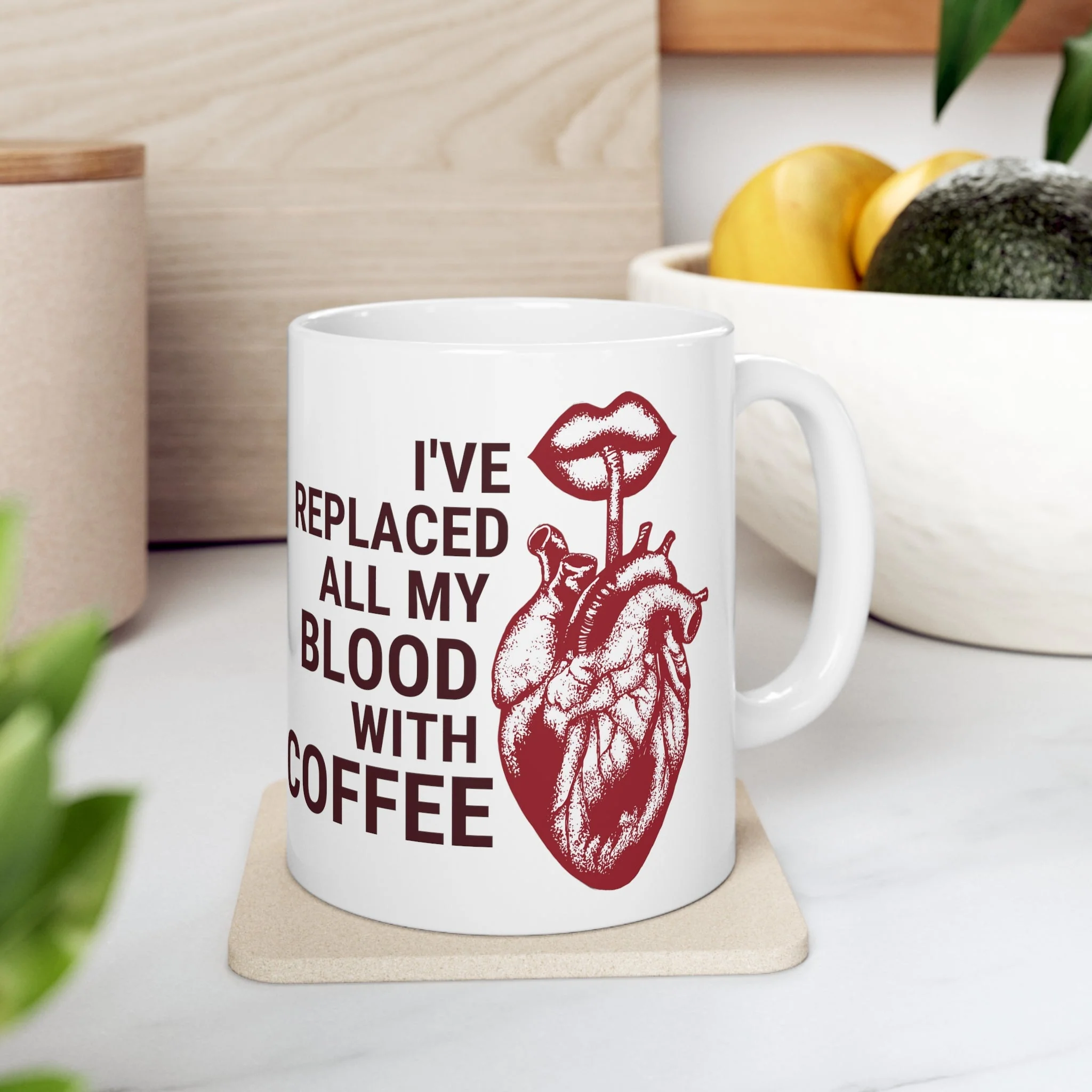 I've Replaced All My Blood With Coffee Ceramic Mug 11oz - Image 6