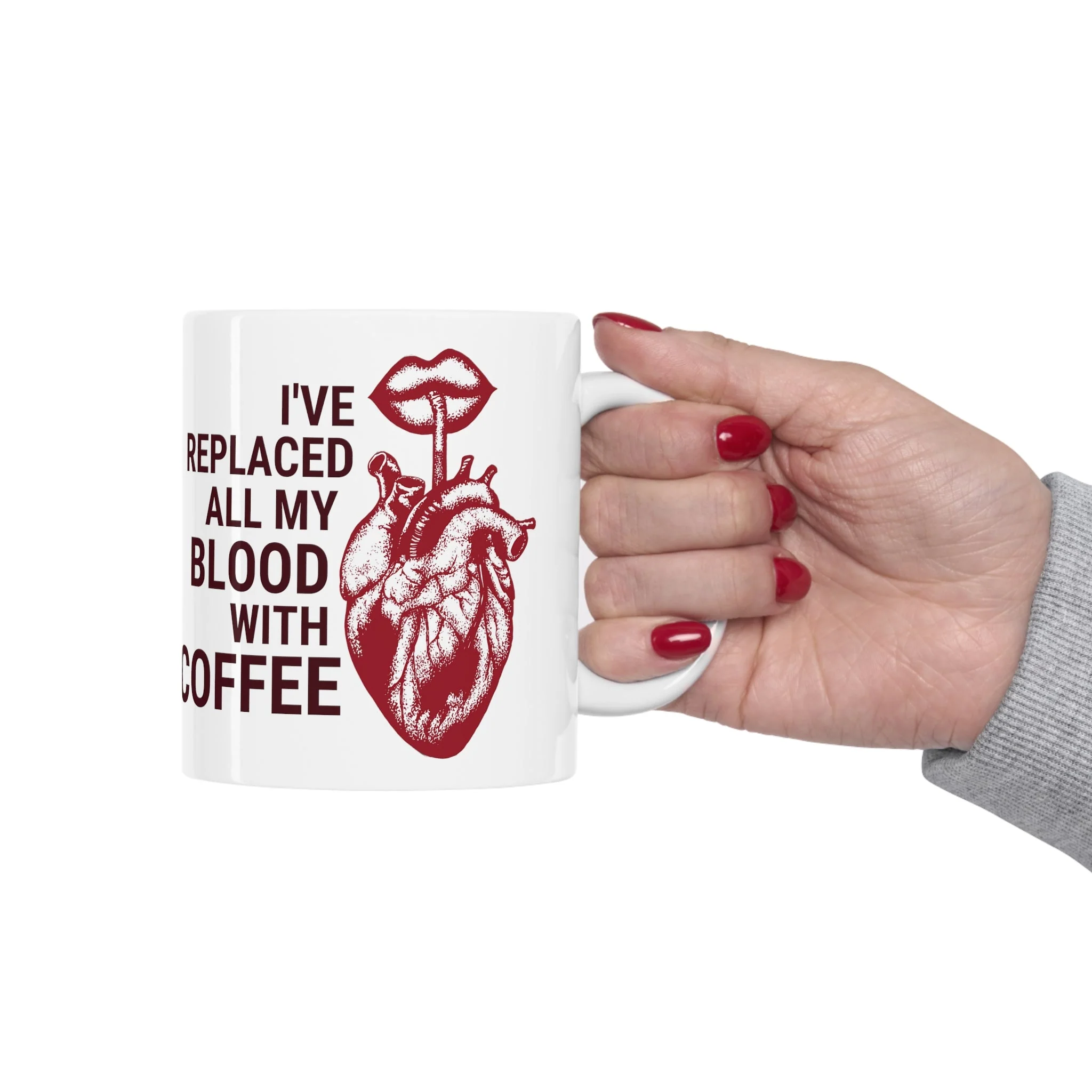 I've Replaced All My Blood With Coffee Ceramic Mug 11oz - Image 8