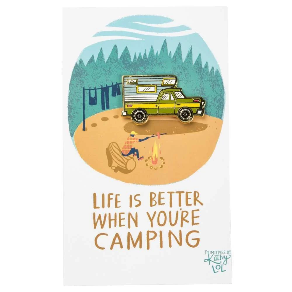 Life Is Better When Camping Enamel Pin - Image 3
