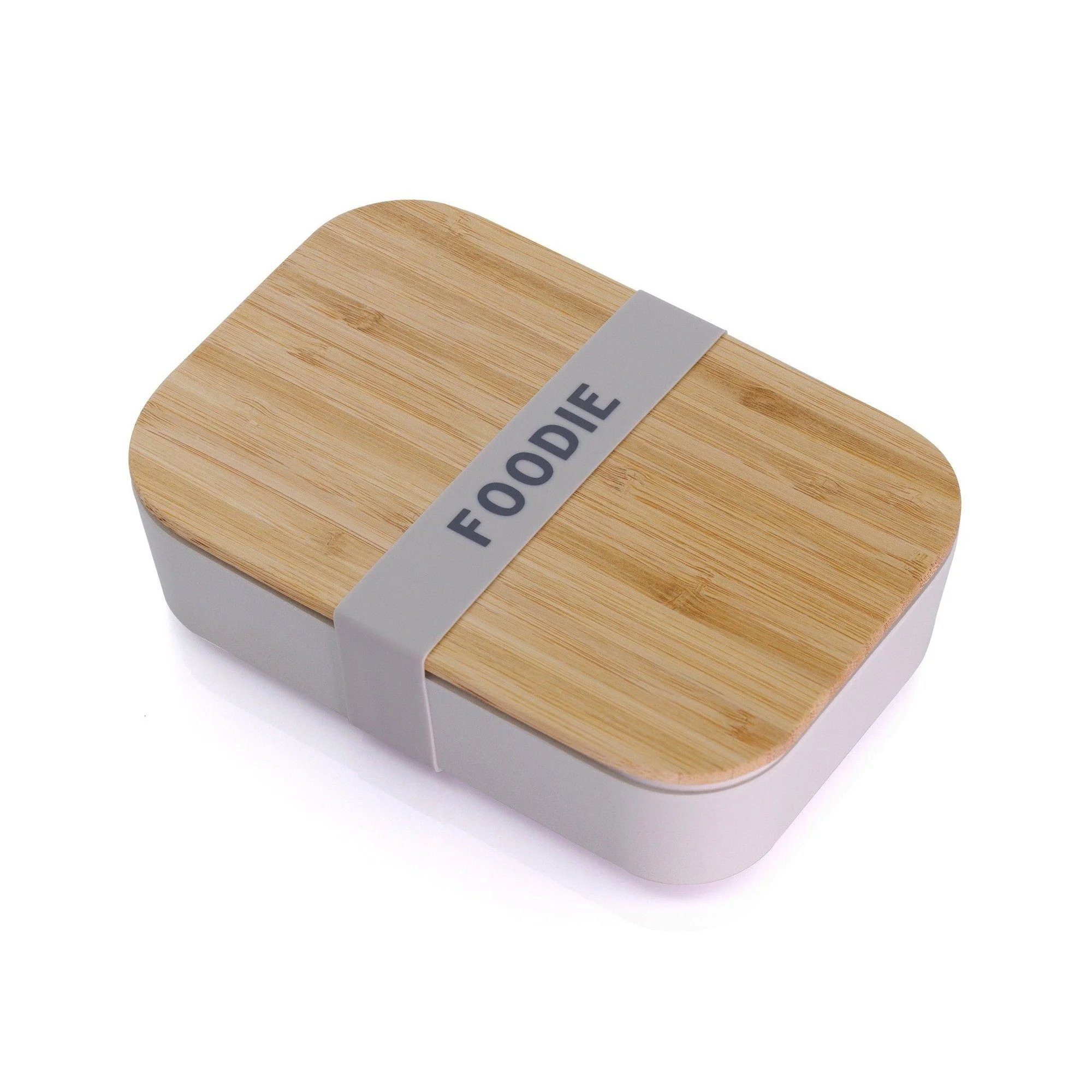Pack of 3 Foodie Bamboo Lunch Box in Gray | Eco-Friendly and Sustainable | 7.5" x 5" x 2" - Image 3