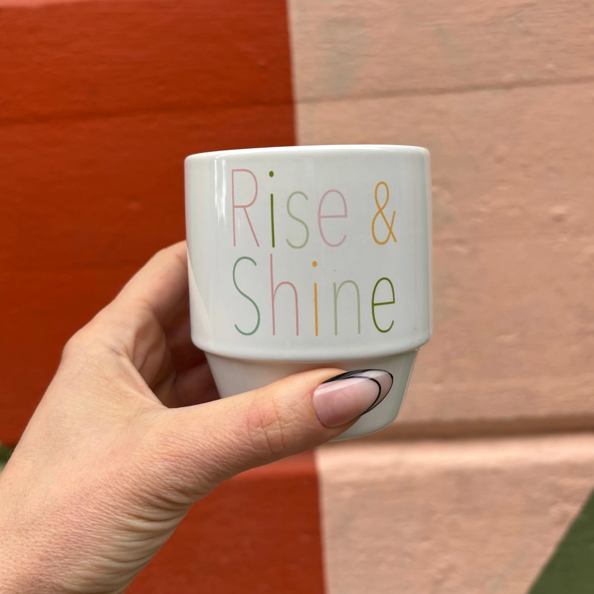 Rise & Shine Ceramic Mug with Bamboo Base - Image 4