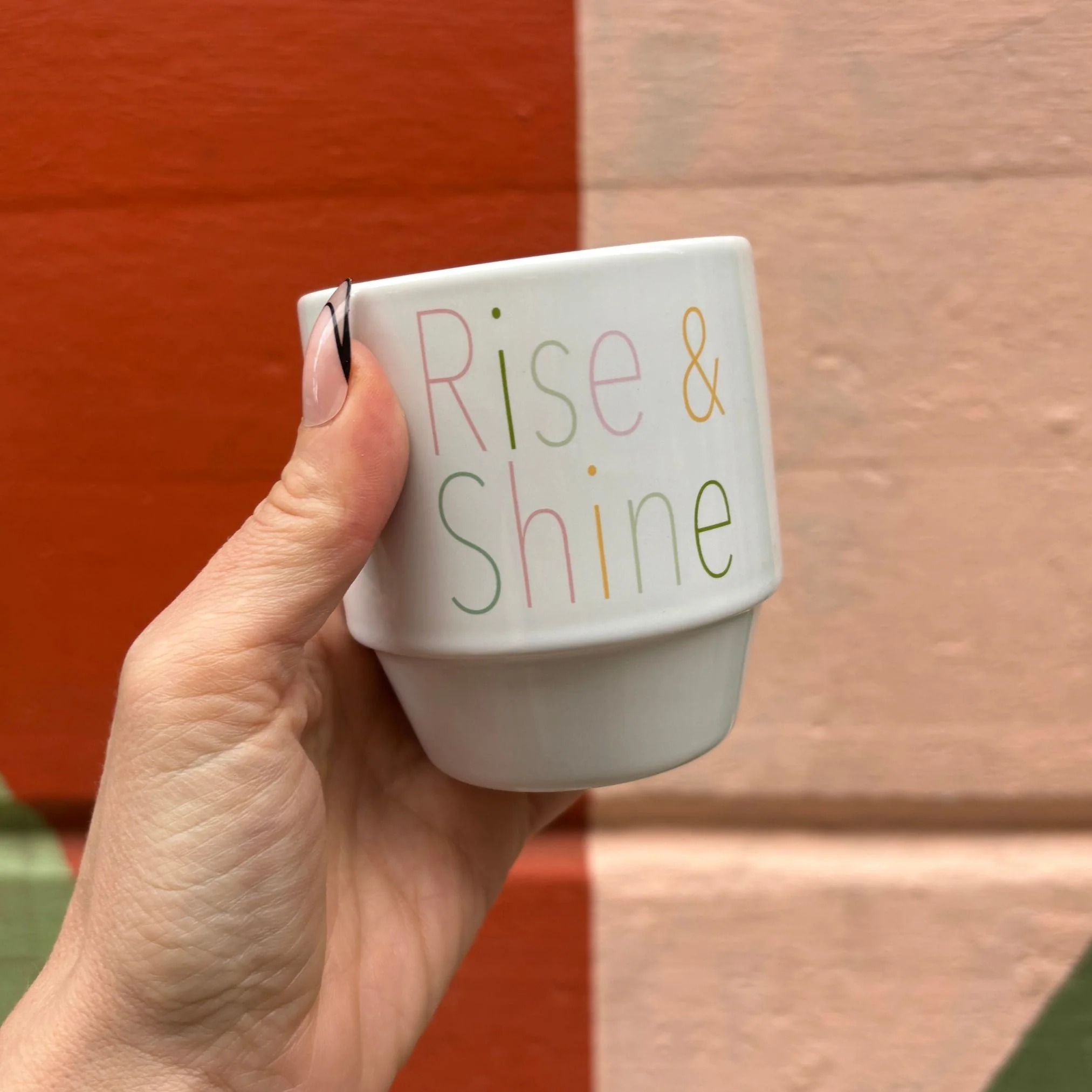 Rise & Shine Ceramic Mug with Bamboo Base - Image 6
