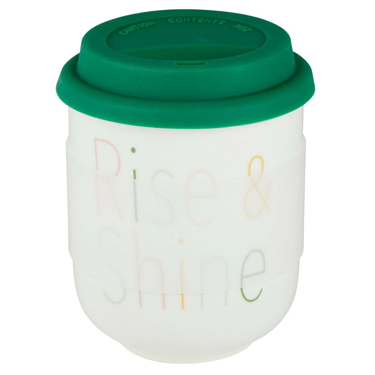 Rise & Shine Ceramic To Go Mug | Holds 16 oz. | Eco Mug with Silicone Lid and Sleeve - Image 5