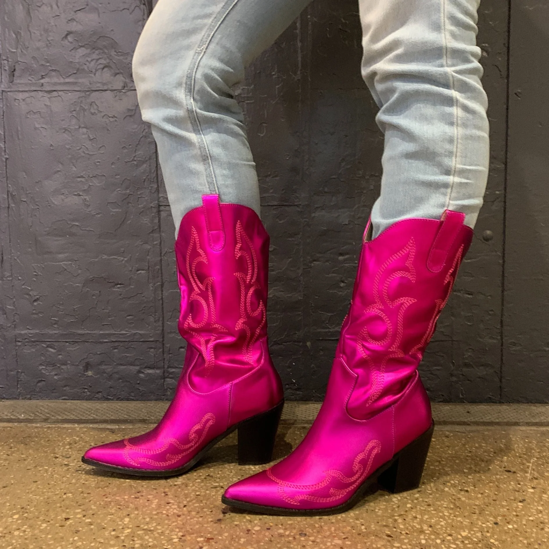 Montana Cowgirl Boots in Hot Pink [Size 5.5 - 6.5 Remaining] - Image 3