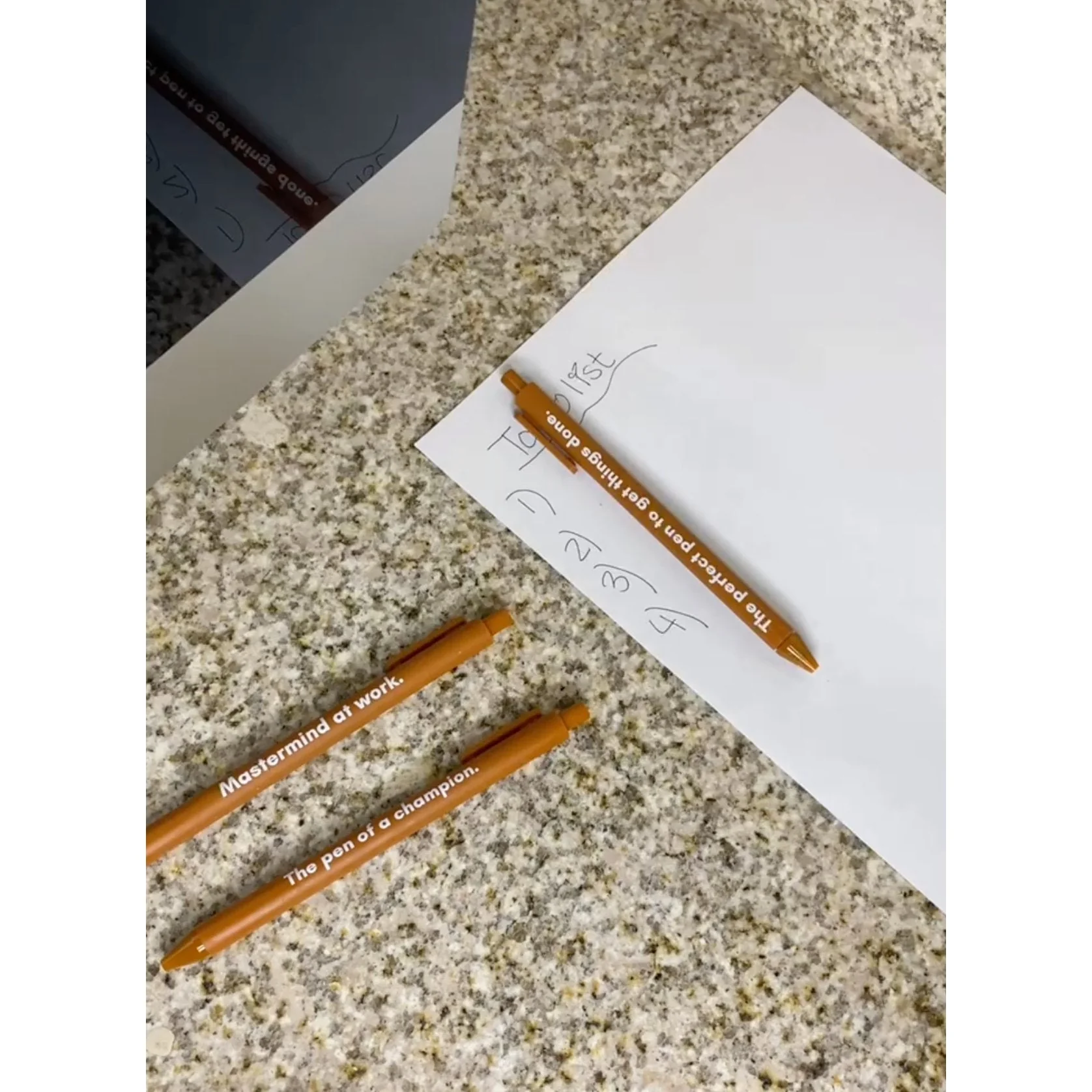 The Pen Of A Champion Pen 🏆 | Gel Click Pen in Caramel - Image 4