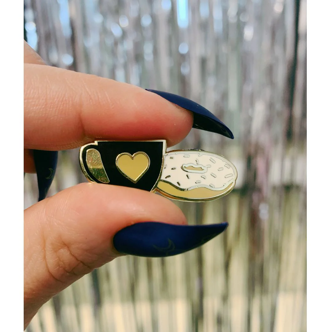 We Go Together Like Coffee And Donuts Enamel Pin - Image 3